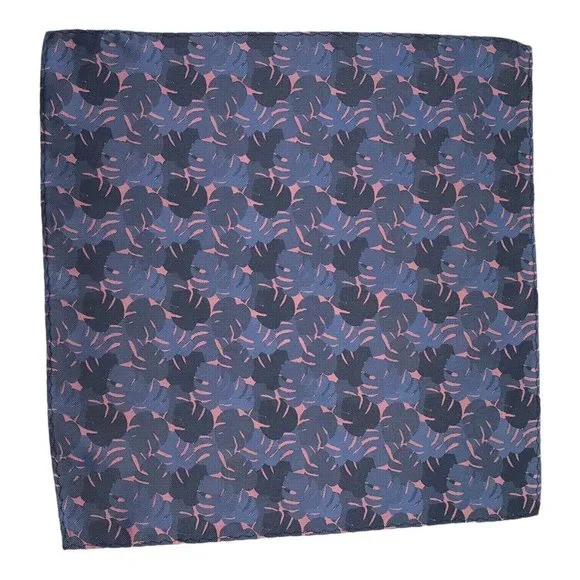 DWYANE WADE Blue/Purple Geometric Pocket Square Silk 12”/12" EC - Picture 2 of 3